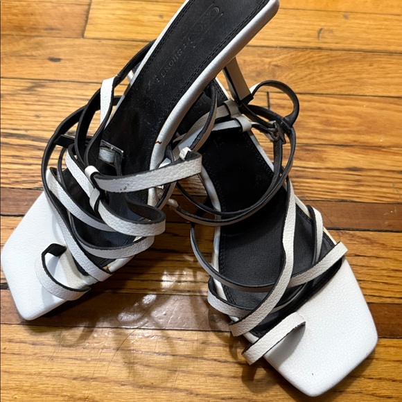 ASOS Black and White Strappy Sandals - Picture 3 of 3